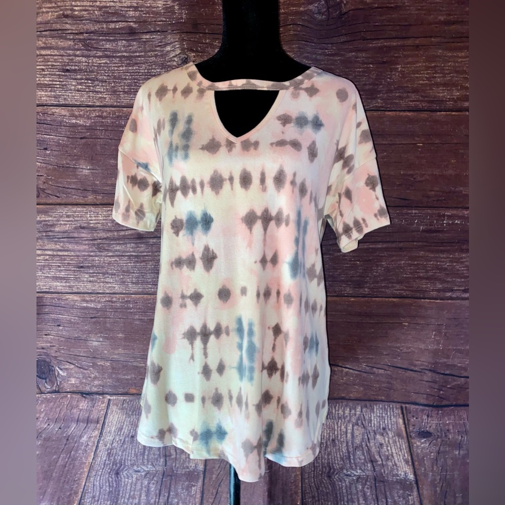 Peach Ivory Short Sleeve Shirt